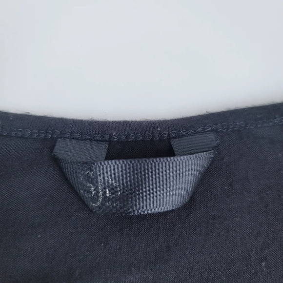 SJS Women's XL T-Shirt Black Studded Let's Fall In Love Eiffel Tower Stretch Top - Picture 8 of 8